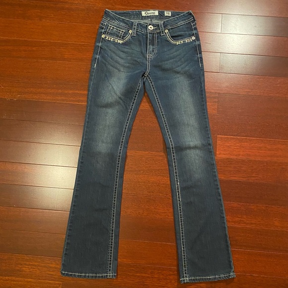 Charme bootcut jeans size 26 blue denim OBO - Picture 3 of 4